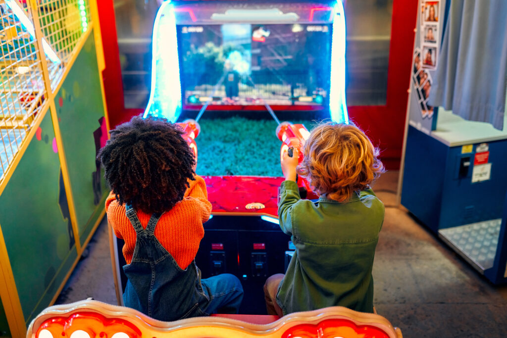 kids at arcade